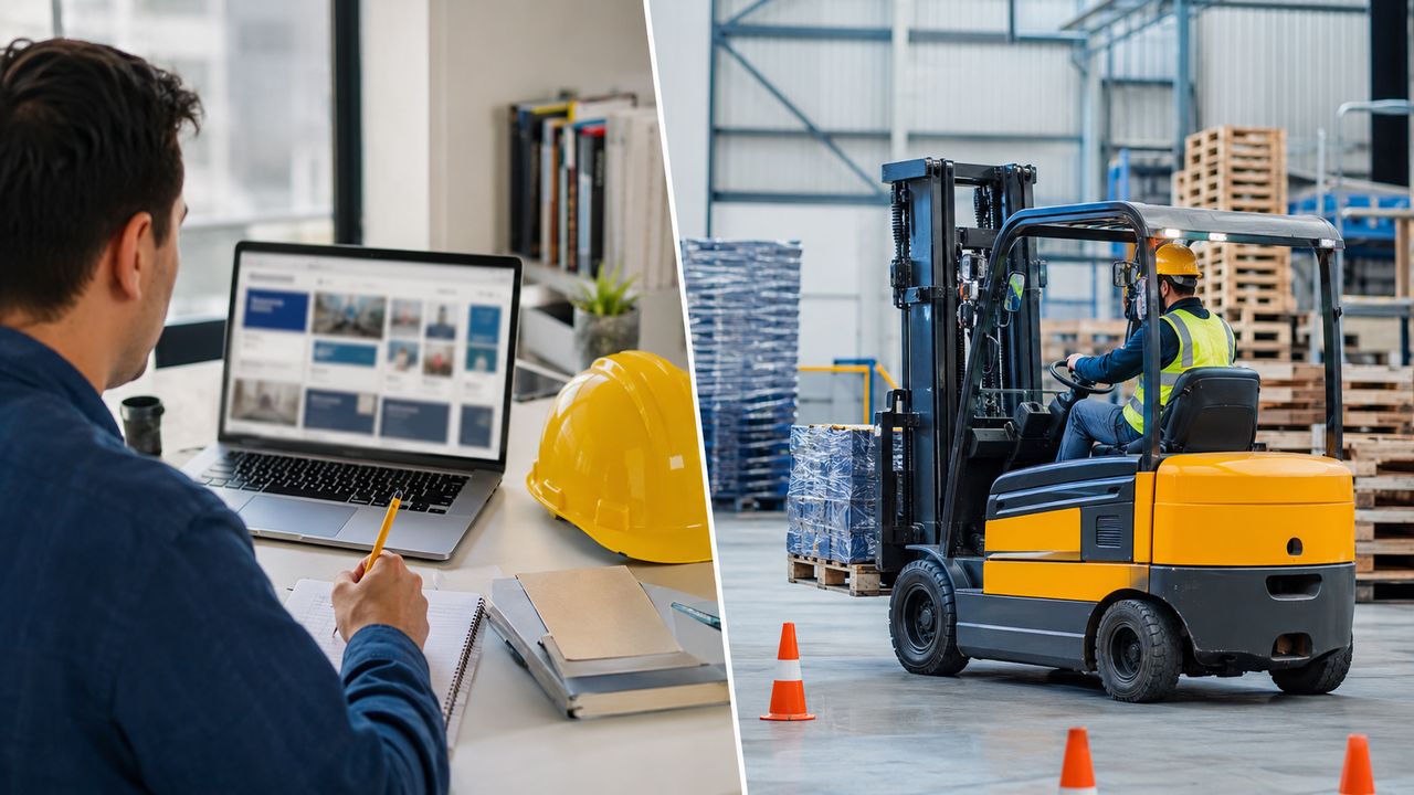 Curso de grúa horquilla online o presencial: cuál conviene según tu objetivo