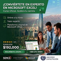 publicidad Curso Oficial de Microsoft Excel (Nivel básico, intermedio y avanzado)